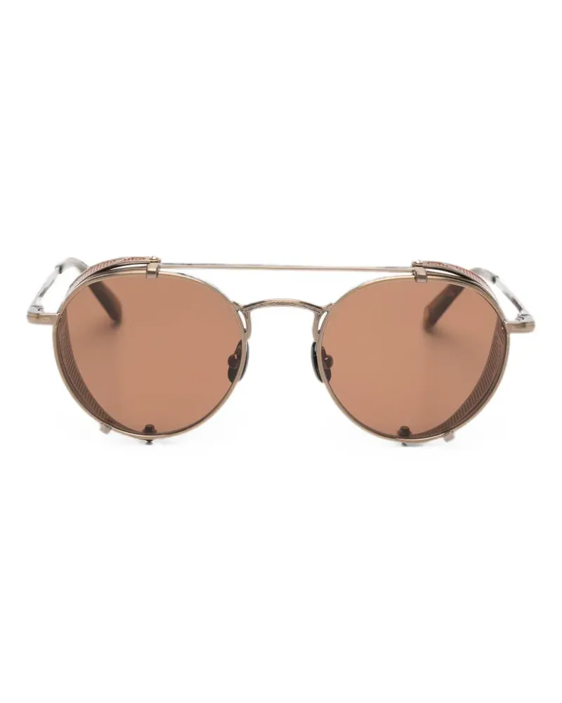 Garrett Leight Ocampo Sonnenbrille mit rundem Gestell - Braun Braun