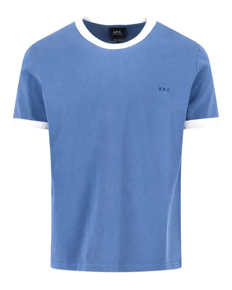 A.P.C. logo T-shirt - Blau Blau