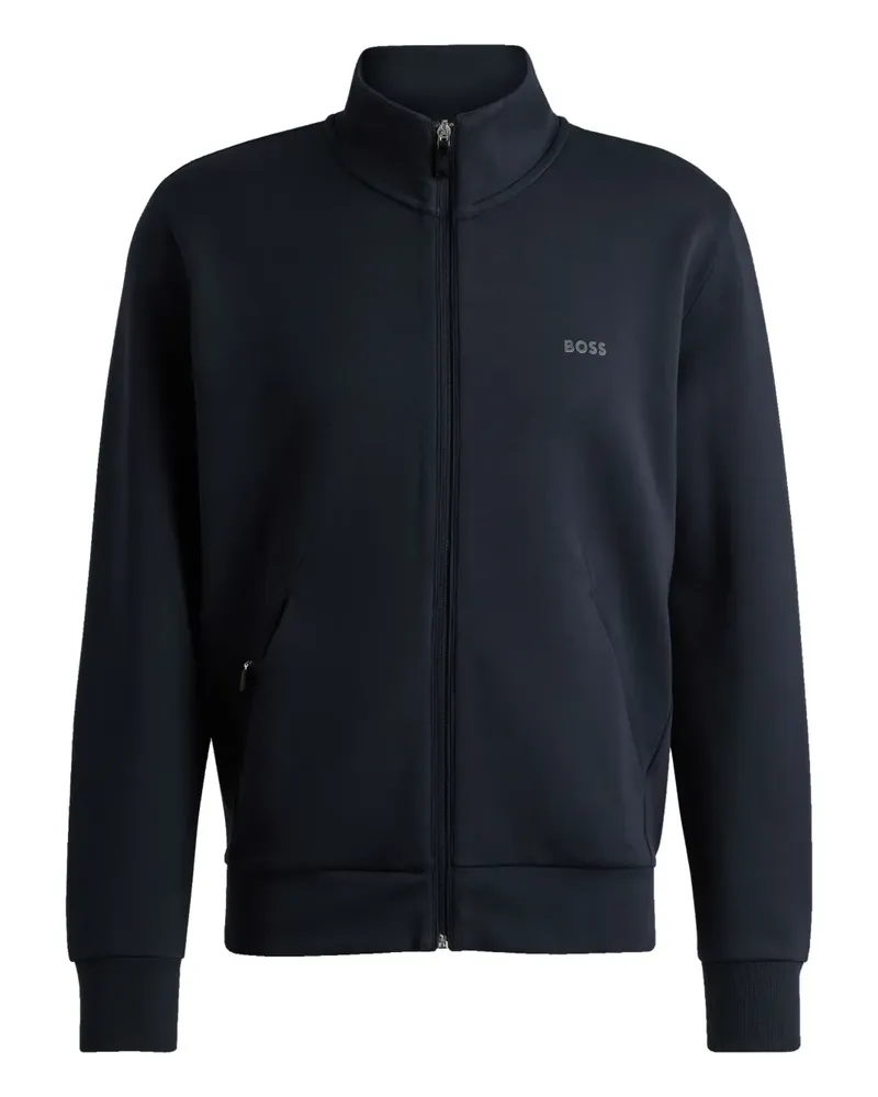 HUGO BOSS Jersey-Jacke mit Reißverschluss - Blau Blau