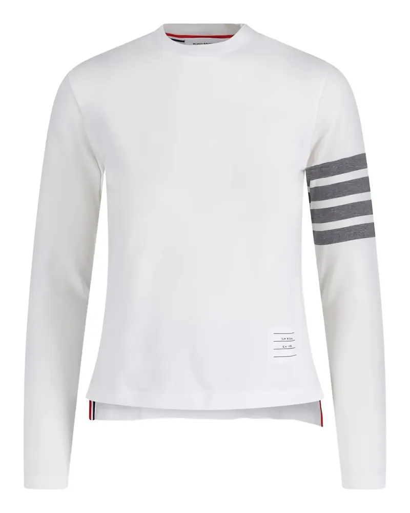 Thom Browne T-Shirt mit Streifendetail - Weiß Weiß