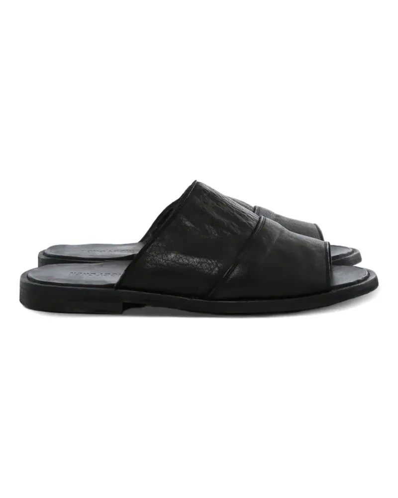 Ziggy Chen crinkled-finish leather sandals - Schwarz Schwarz