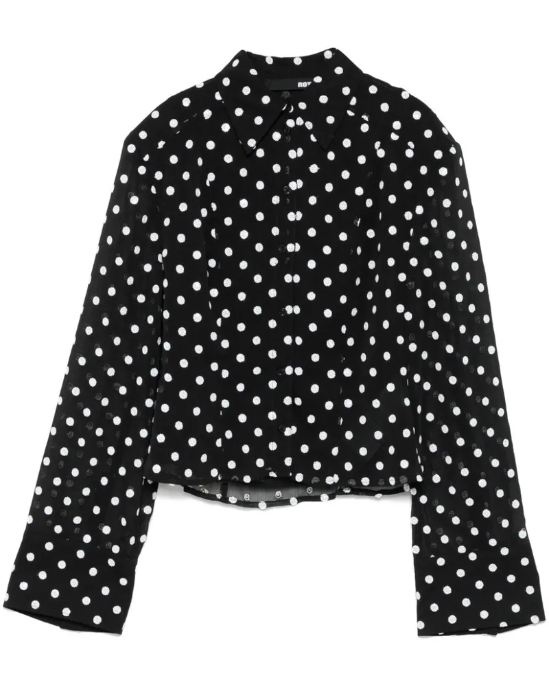 ROTATE Birger Christensen Hemd aus Chiffon - Schwarz Schwarz