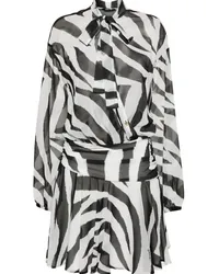 Just Cavalli Minikleid mit Zebra-Print Schwarz