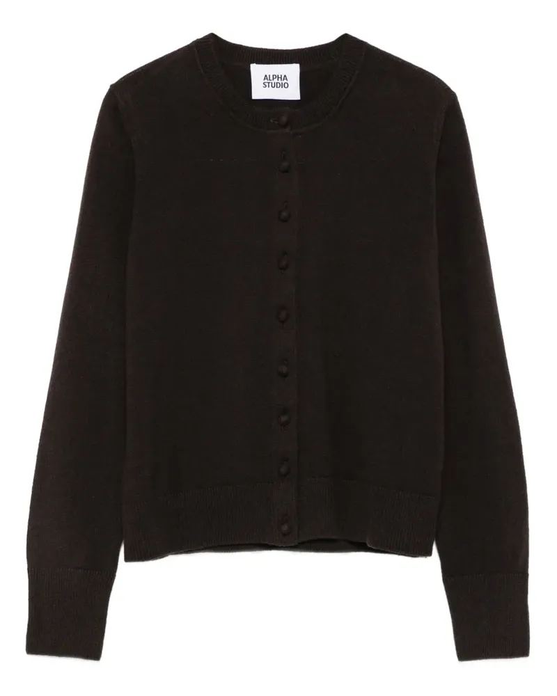 Alpha Studio Cardigan mit Knöpfen - Braun Braun
