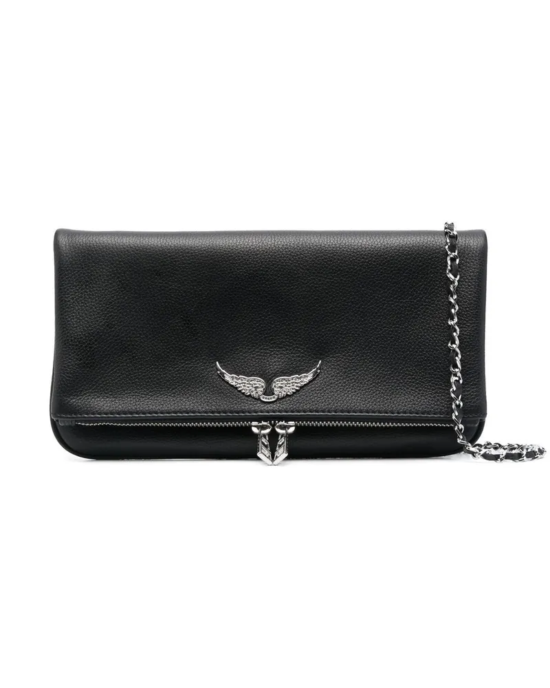 Zadig & Voltaire Schultertasche mit Logo-Schild - Schwarz Schwarz