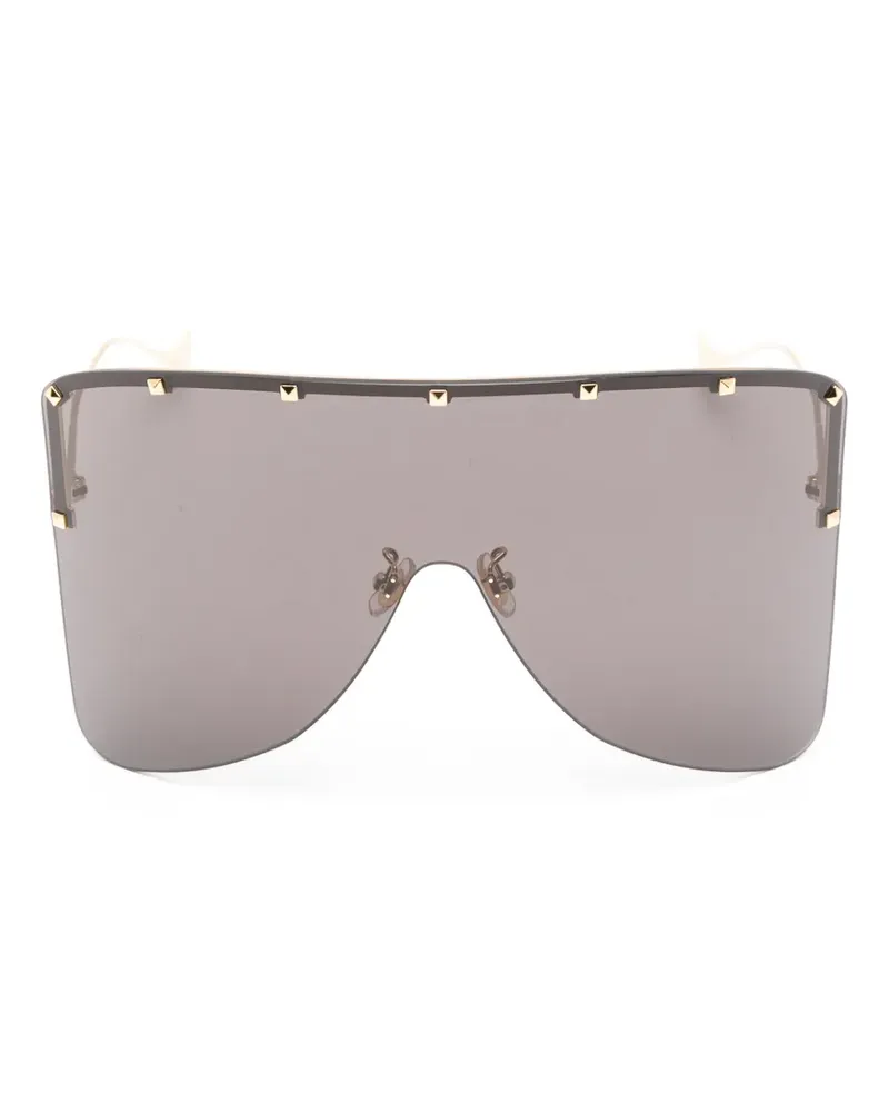 Valentino Garavani Rockstud Shield-Sonnenbrille - Gold Gold