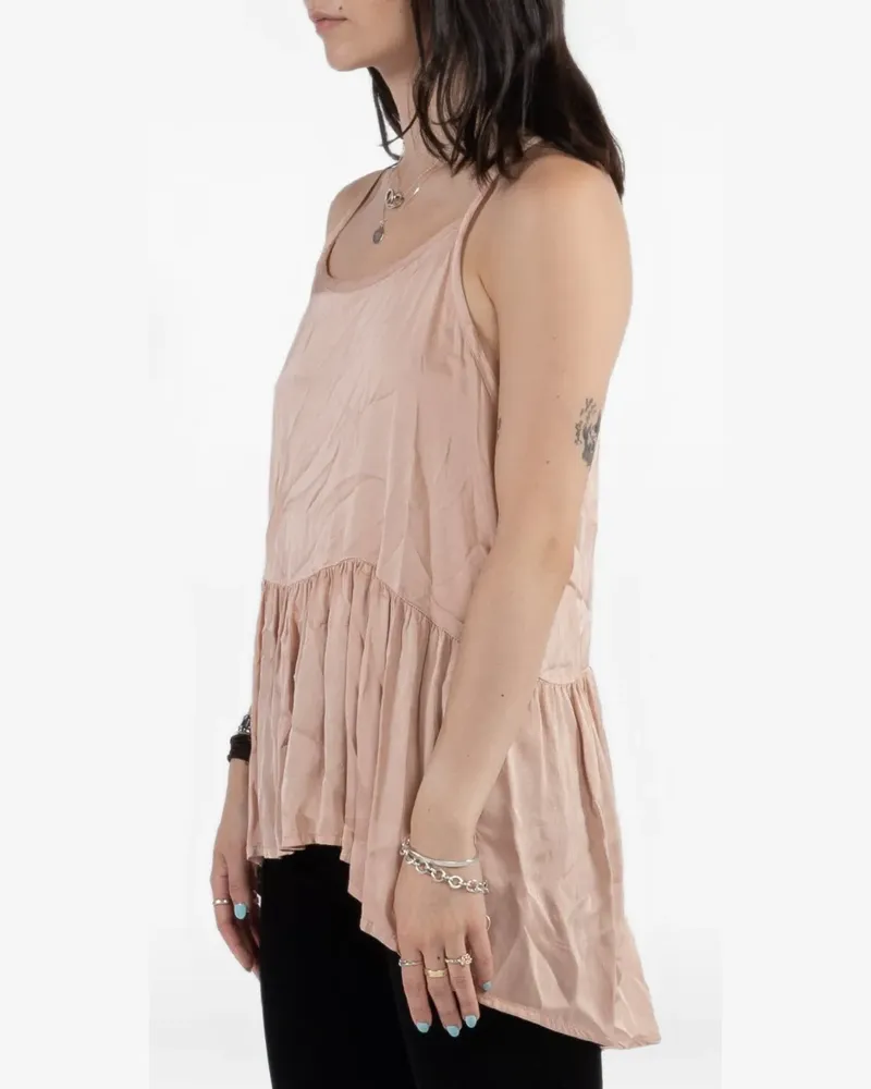 Dixie ruffled top - Nude Nude