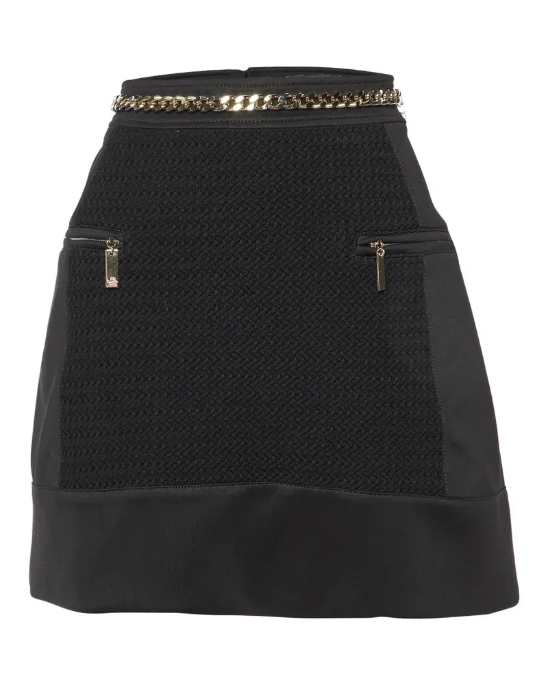 Elisabetta Franchi chain-detail mini skirt - Schwarz Schwarz