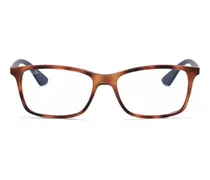 Rechteckige Brille - Braun
