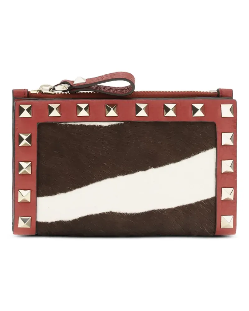 Valentino Garavani Rockstud animal-print coin purse - Rot Rot