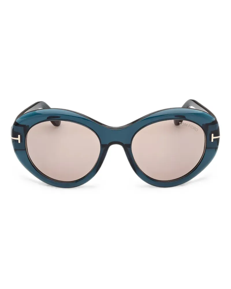 Tom Ford Runde Elodie-02 Sonnenbrille - Blau Blau
