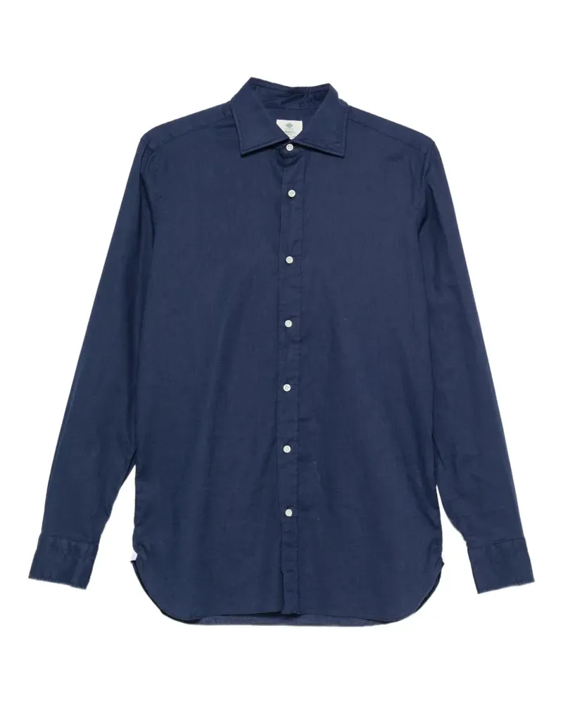 Luigi Borrelli Rio spread-collar shirt - Blau Blau