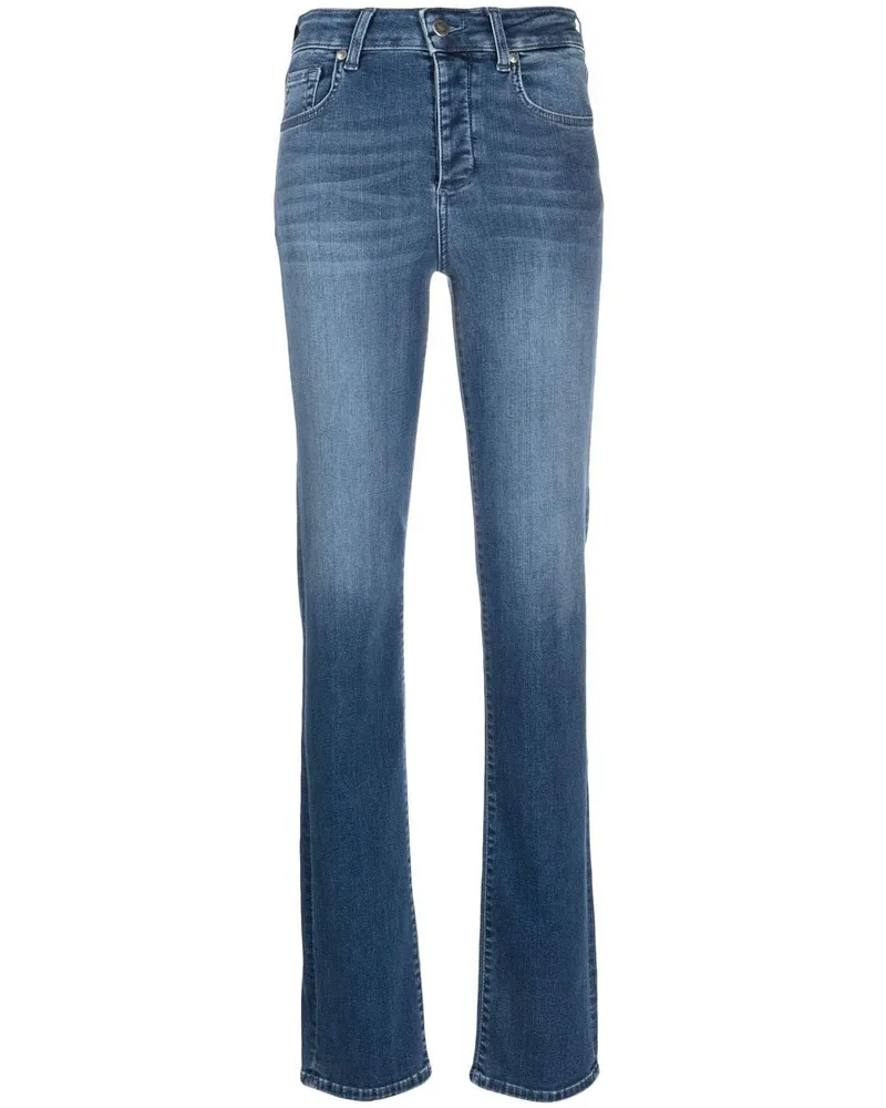 Liu Jo Gerade High-Waist-Jeans - Blau Blau