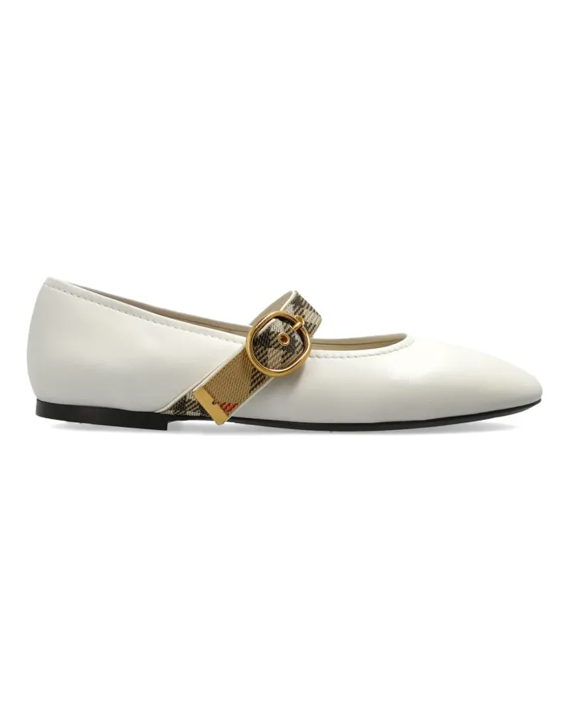Burberry Robin buckle-strap ballet flats - Weiß Weiß