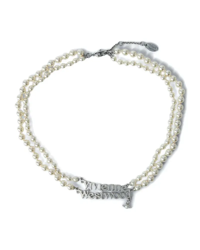 Vivienne Westwood Halskette mit Perlen - Silber Silber