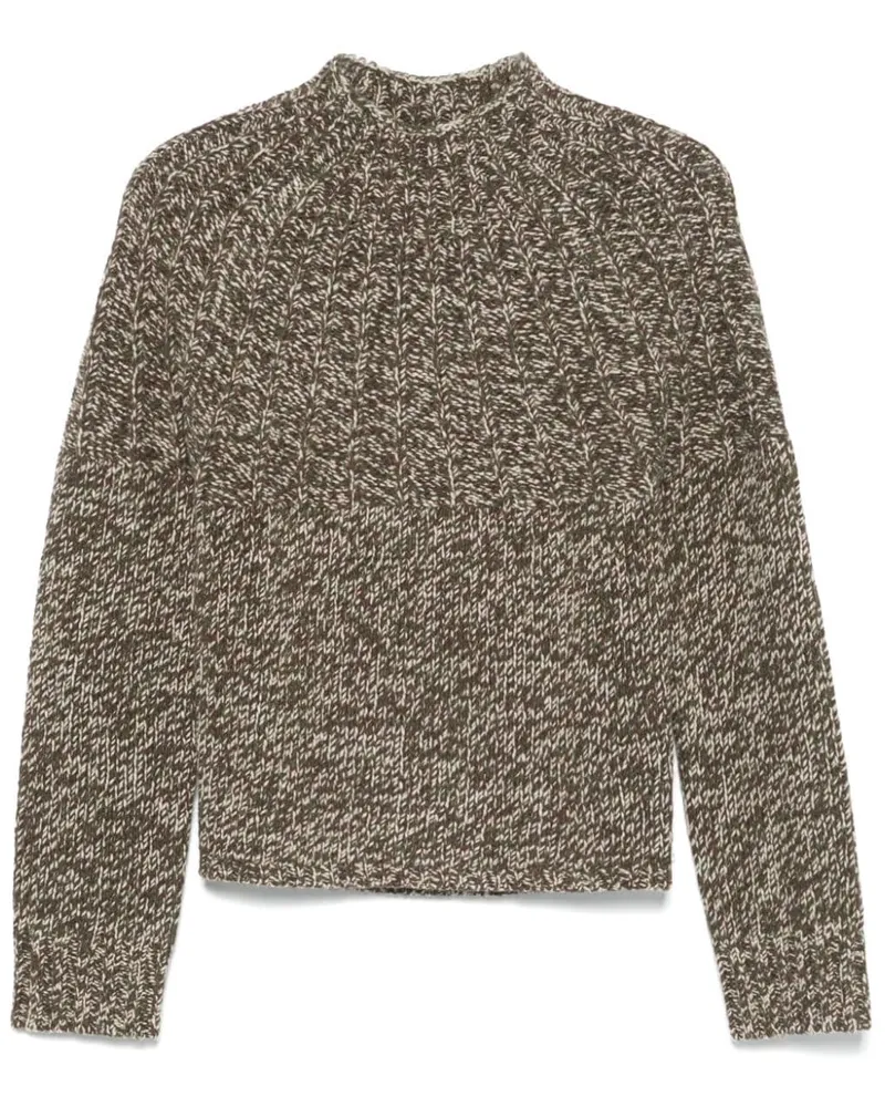 ASPESI Pullover mit meliertem Effekt - Grün Grün