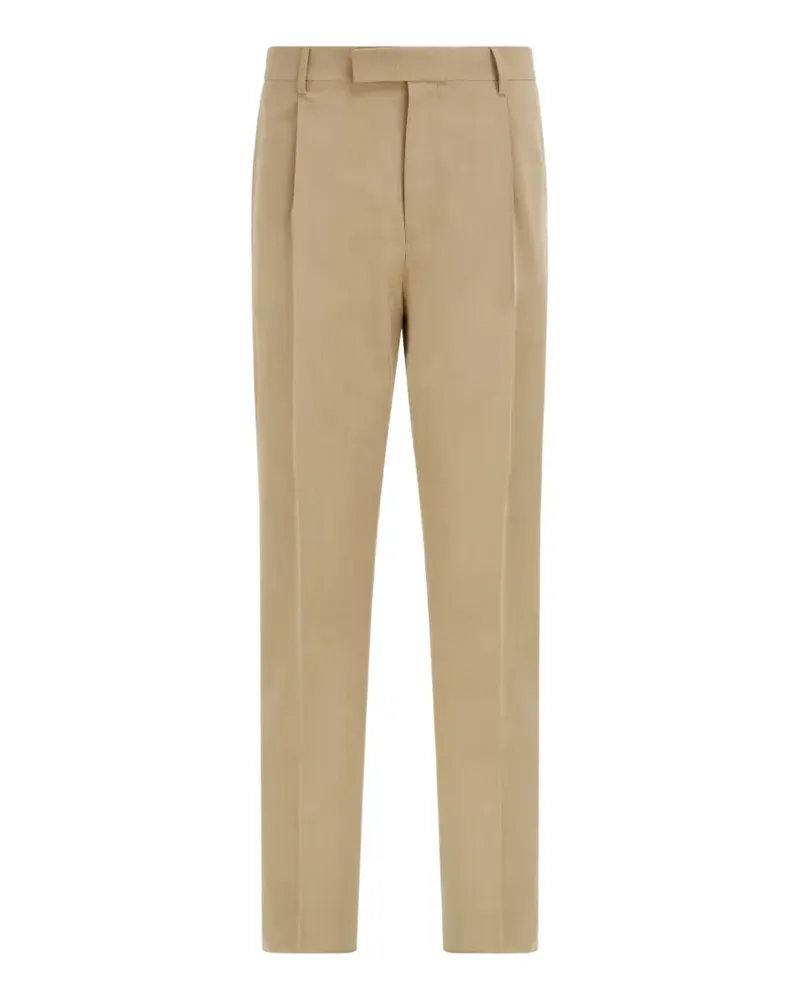Ferragamo silk and wool tailored trousers - Nude Nude