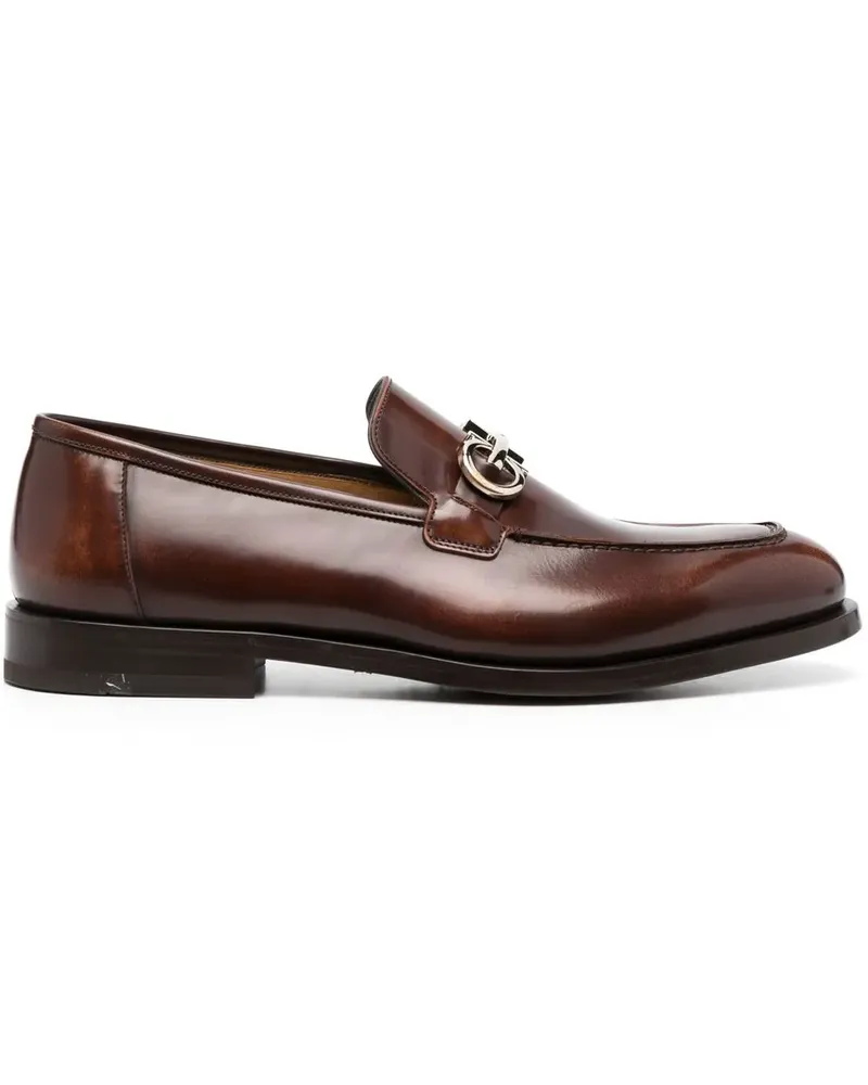 Ferragamo Loafer mit Gancini-Schild - Braun Braun