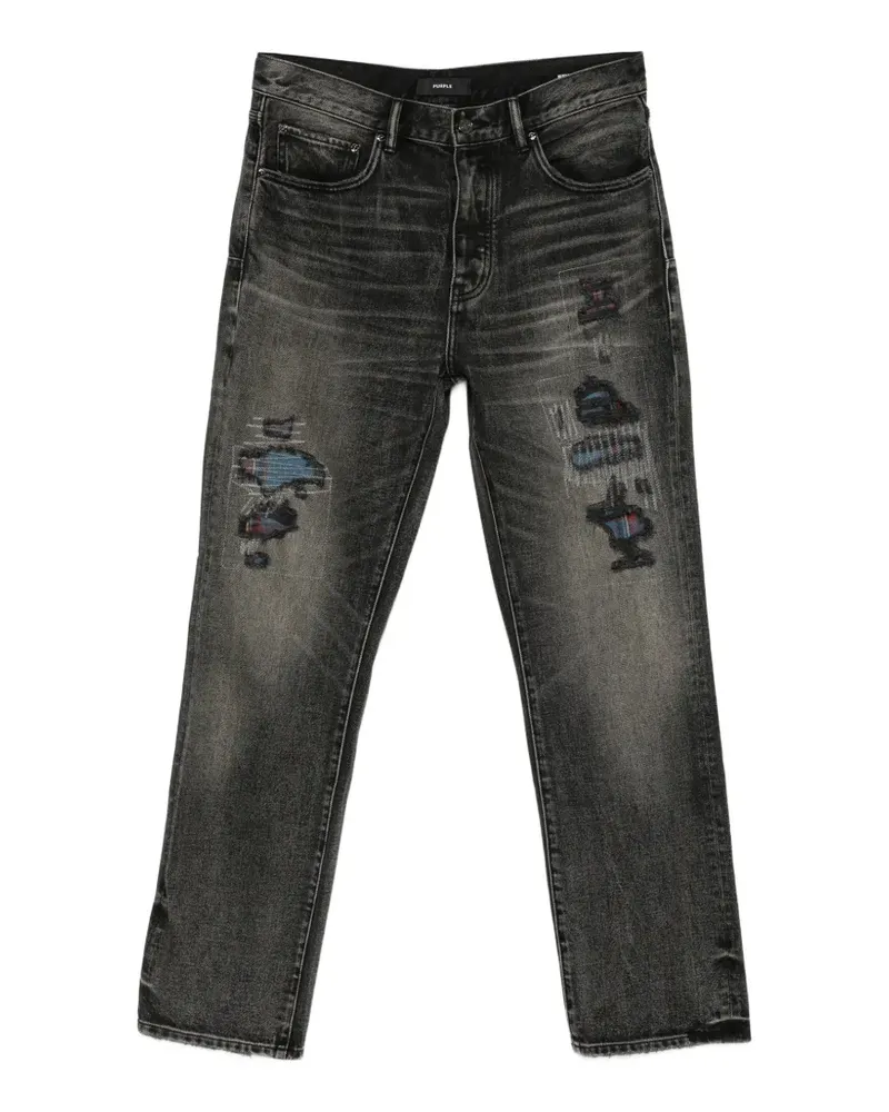 PURPLE BRAND Jeans im Distressed-Look - Schwarz Schwarz