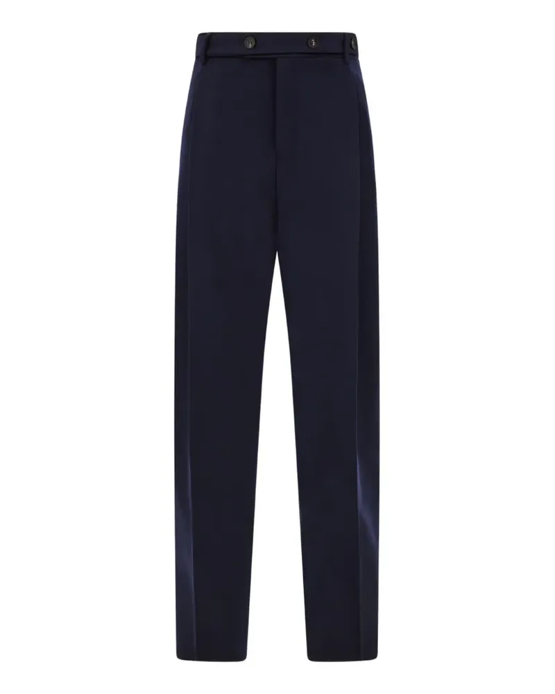 Ferragamo Klassische Hose mit Knopfdetail - Blau Blau