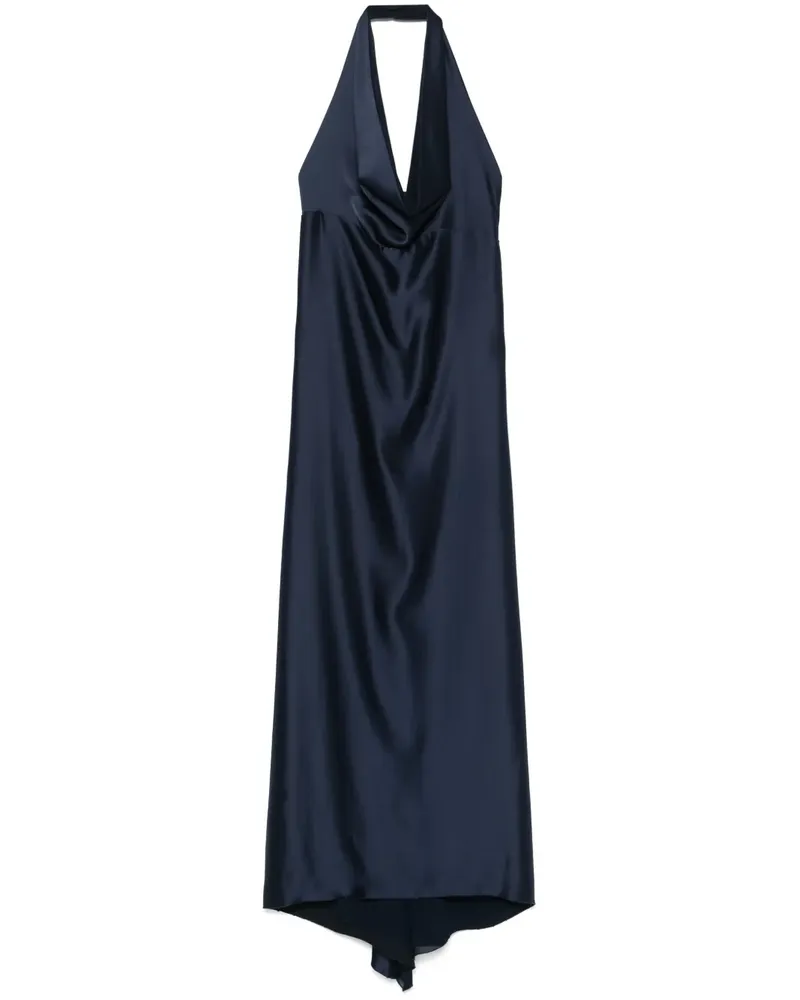 Blanca Maxikleid aus Satin - Blau Blau
