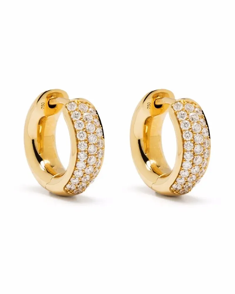 TIRISI 18kt Gelbgoldcreolen mit Diamanten Gold