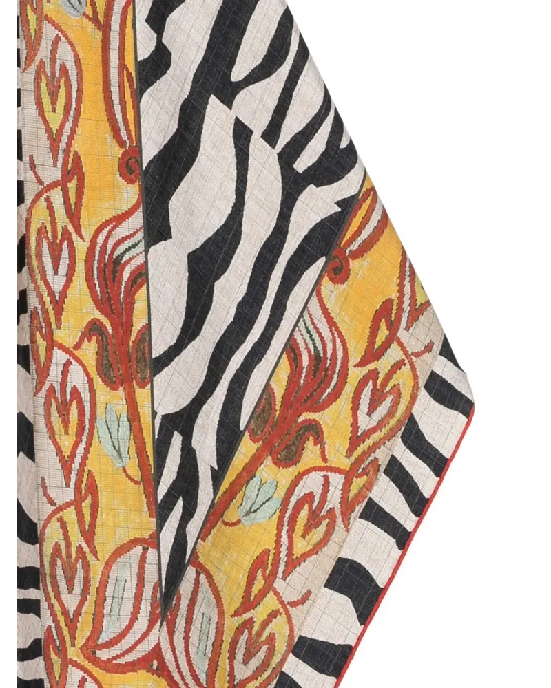 Pierre-Louis Mascia Schal mit Zebra-Print - Nude Nude