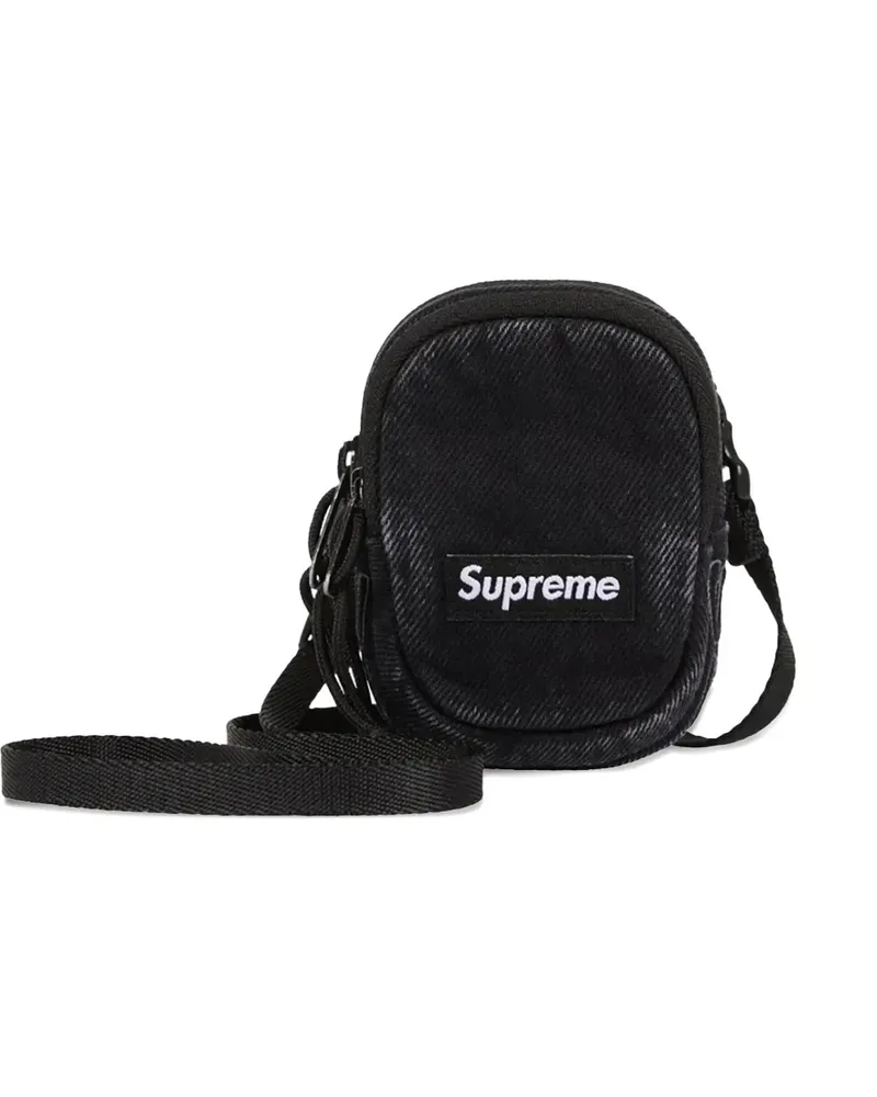 Supreme Being Mini "Black" Kuriertasche aus Denim - Schwarz Schwarz