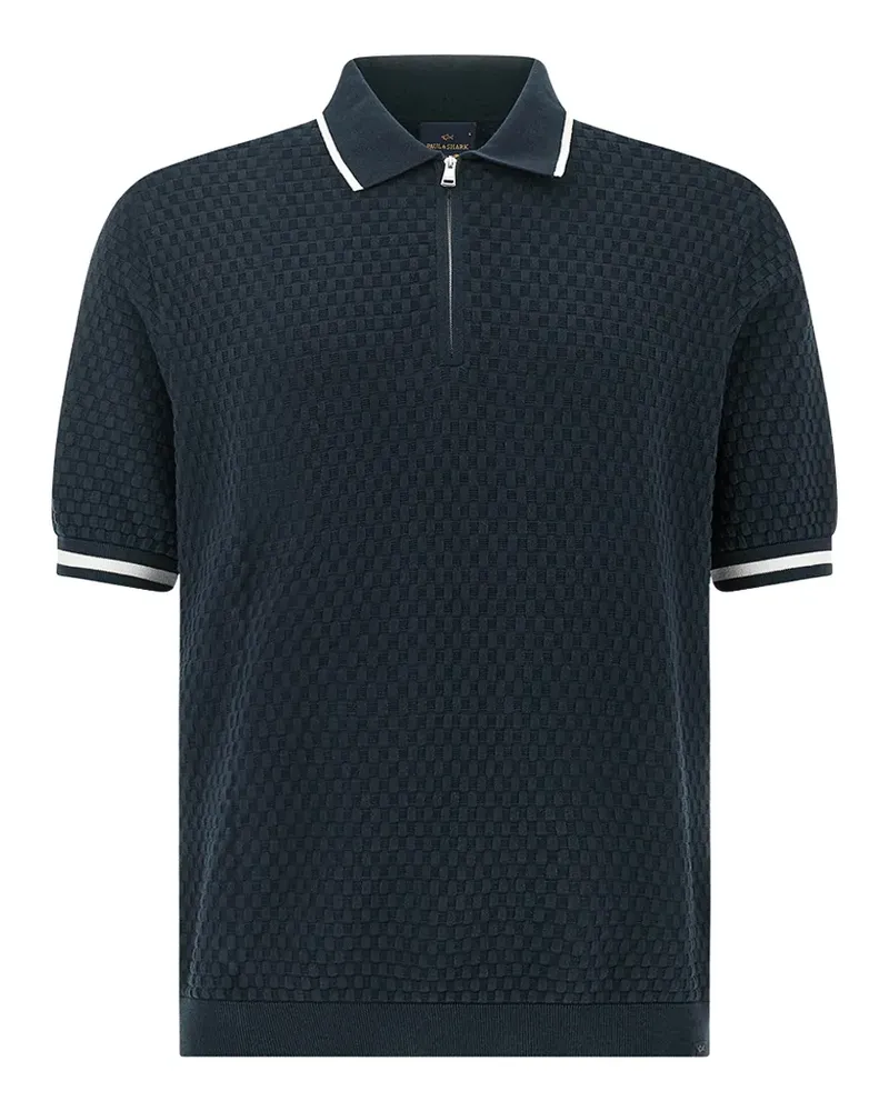 Paul & Shark quarter-zip collar polo shirt - Blau Blau