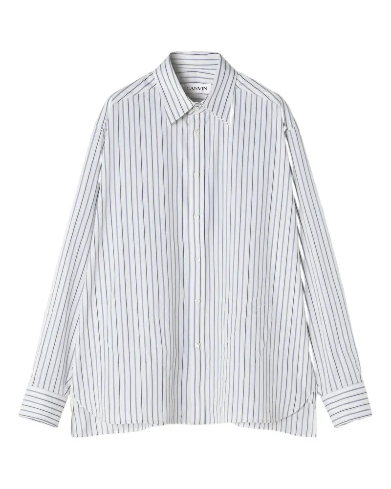 Lanvin Hemd mit Nadelstreifen - Weiß Weiß