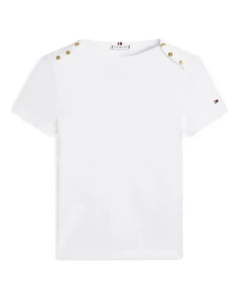 Tommy Hilfiger button-detail slim-fit T-shirt - Weiß Weiß