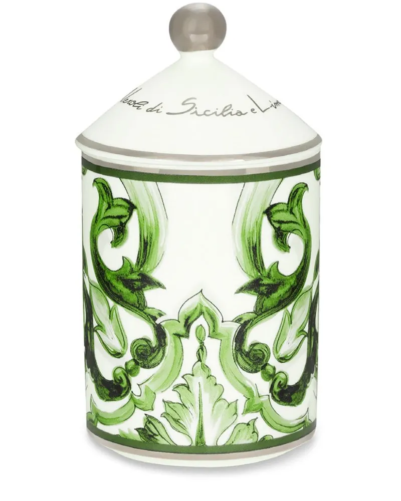 Dolce & Gabbana Zuckerdose mit Archiv-Print - Weiß Weiß