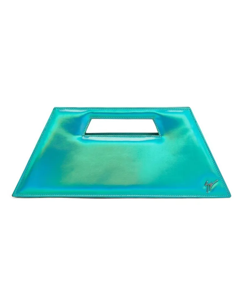 Giuseppe Zanotti Clutch mit holografischer Wirkung - Blau Blau