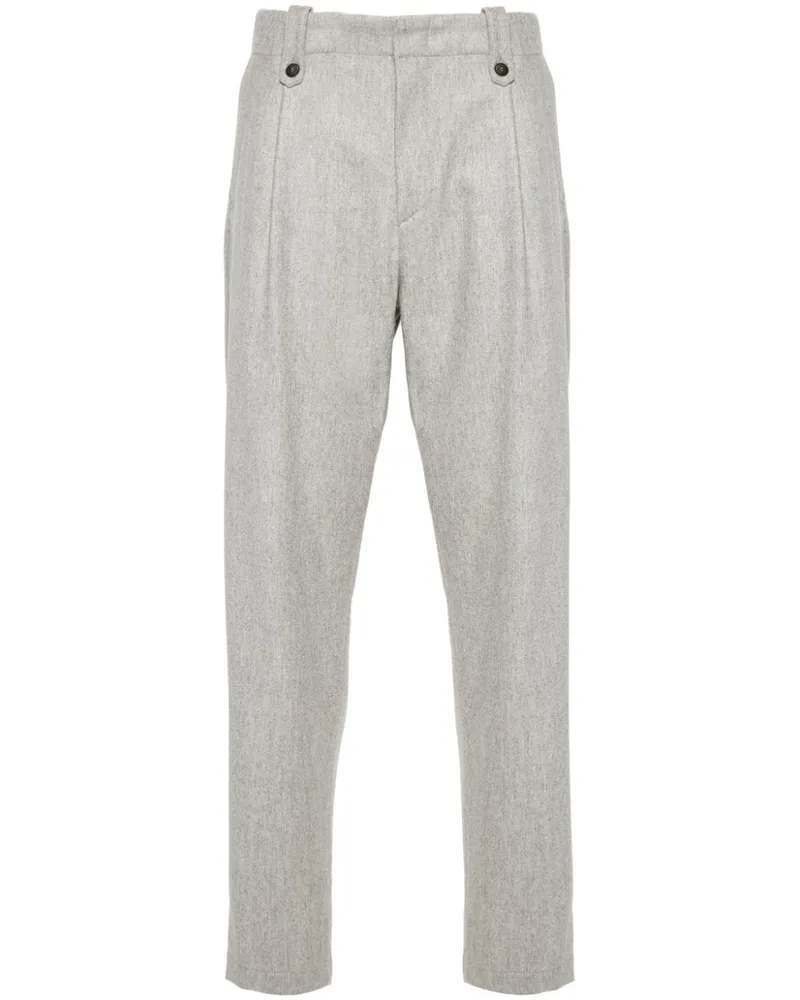 Eleventy Hose mit Bundfalten Grau