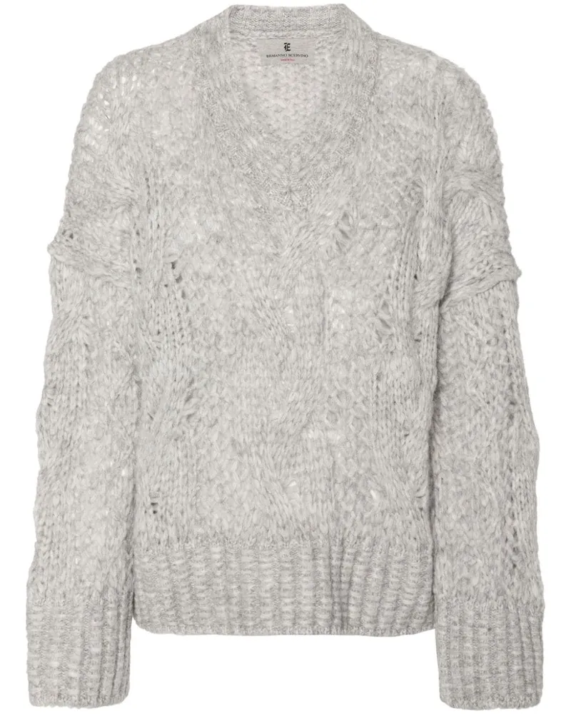 Ermanno Scervino Grob gestrickter Pullover Grau