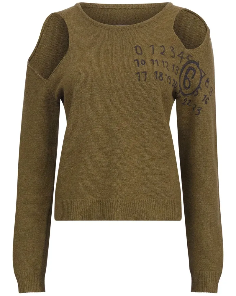 Maison Margiela Pullover mit Cut-Out - Grün Grün