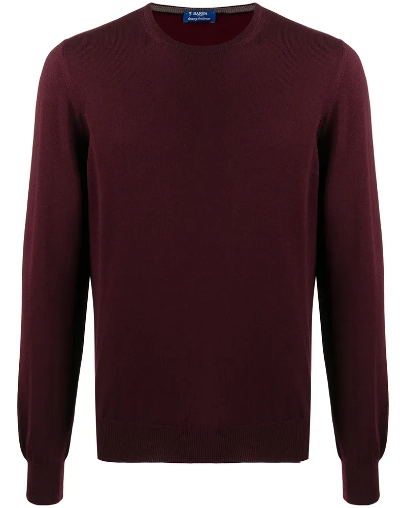 BARBA Pullover mit Rundhalsausschnitt - Rot Rot