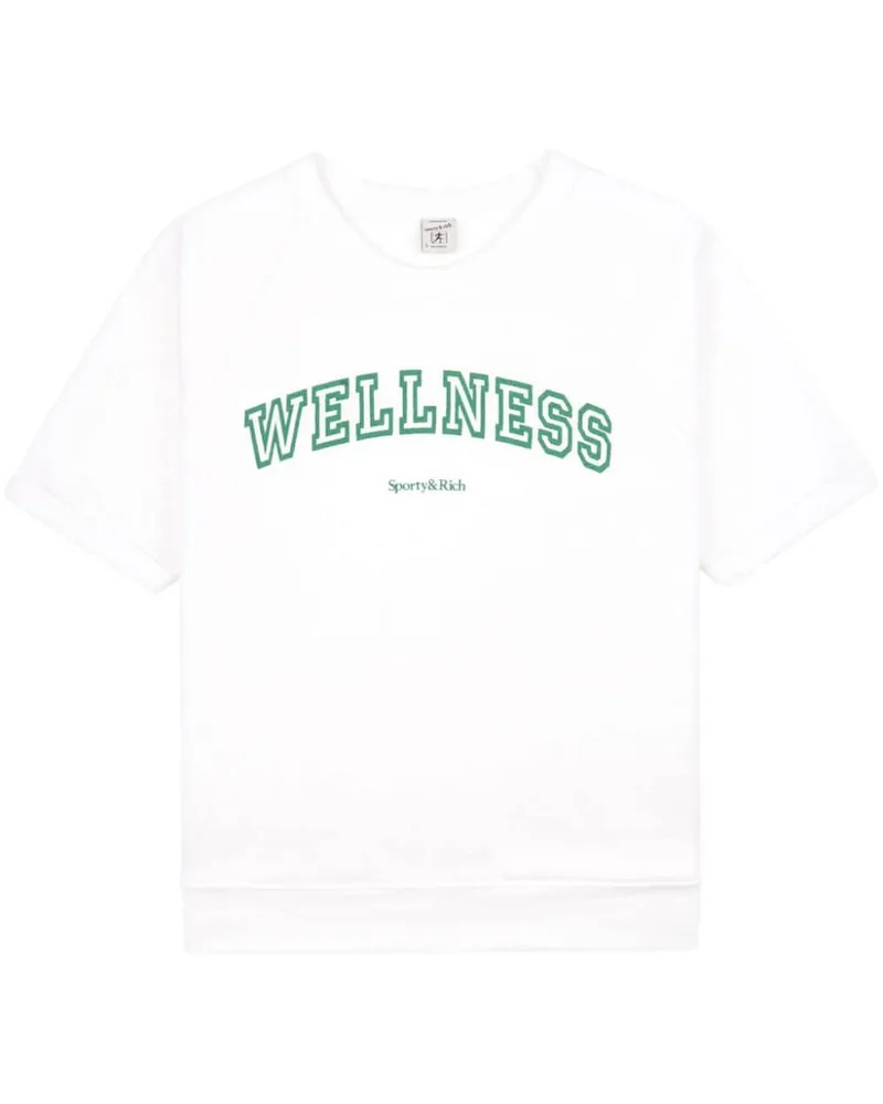 SPORTY & RICH T-Shirt mit Wellness-Print - Weiß Weiß