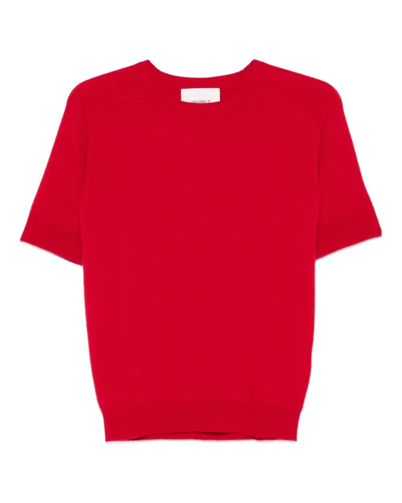 Lisa Yang T-Shirt mit Rundhalsausschnitt - Rot Rot