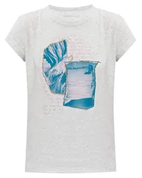 Zadig & Voltaire T-Shirt mit Logo-Print Grau