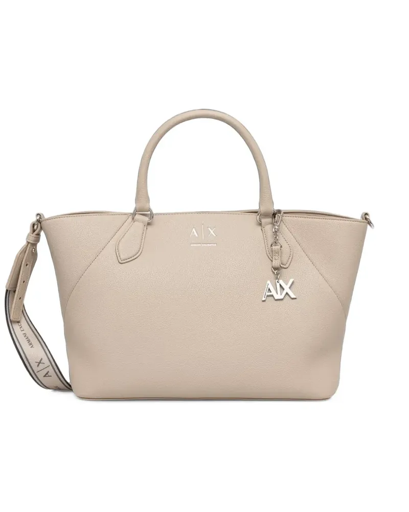 Armani Exchange Shopper mit Logo-Schild - Nude Nude