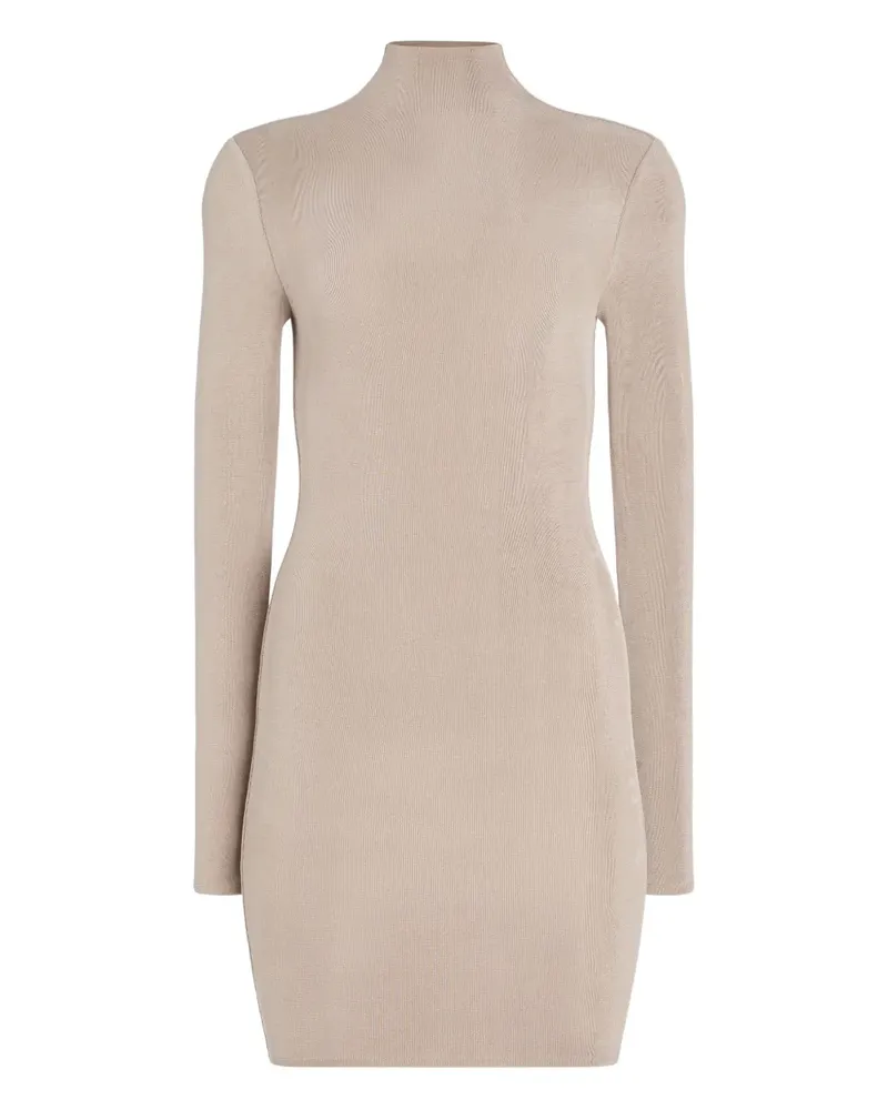 SER.O.YA Nara high-neck long-sleeve mini dress - Nude Nude