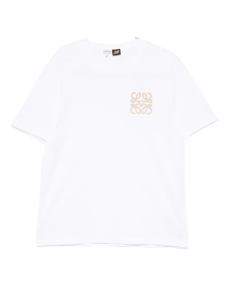 Loewe Sweatshirt mit aufgesticktem Anagram - Weiß Weiß