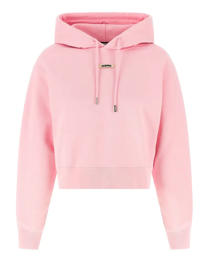 Jacquemus logo-patch hoodie - Rosa Rosa