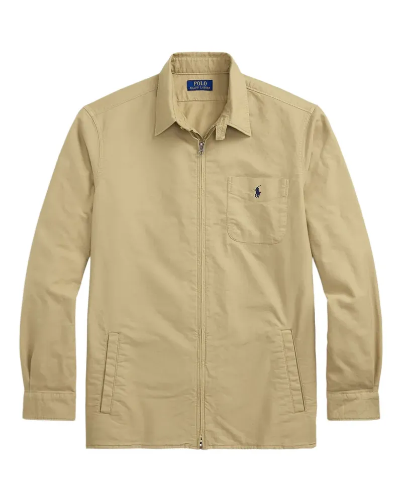 Ralph Lauren Oxford-Hemdjacke mit Reißverschluss - Nude Nude