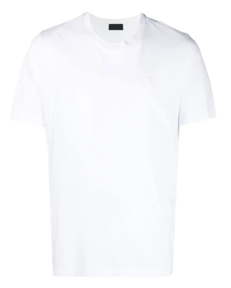 Moncler T-Shirt mit Logo-Print Weiß