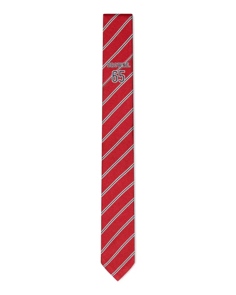 Thom Browne diagonal-stripe tie - Rot Rot