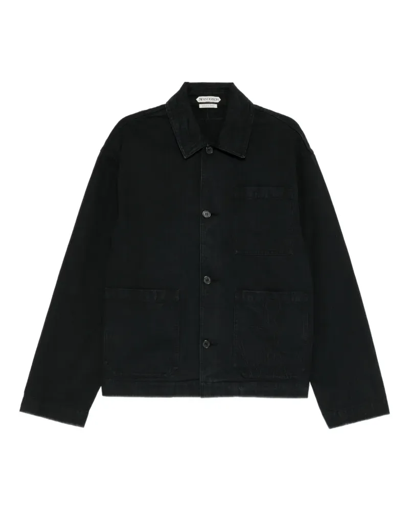 J.W.Anderson patch-pocket denim jacket - Schwarz Schwarz