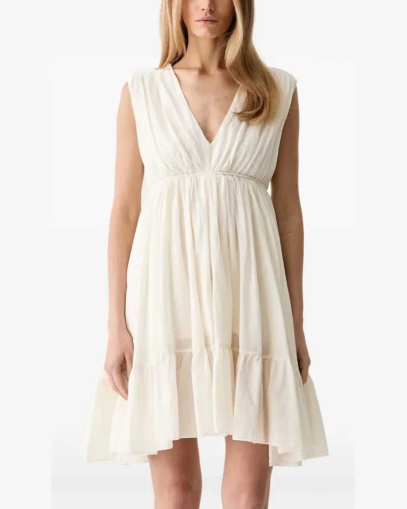 VICOLO braided-detail tiered mini dress - Nude Nude