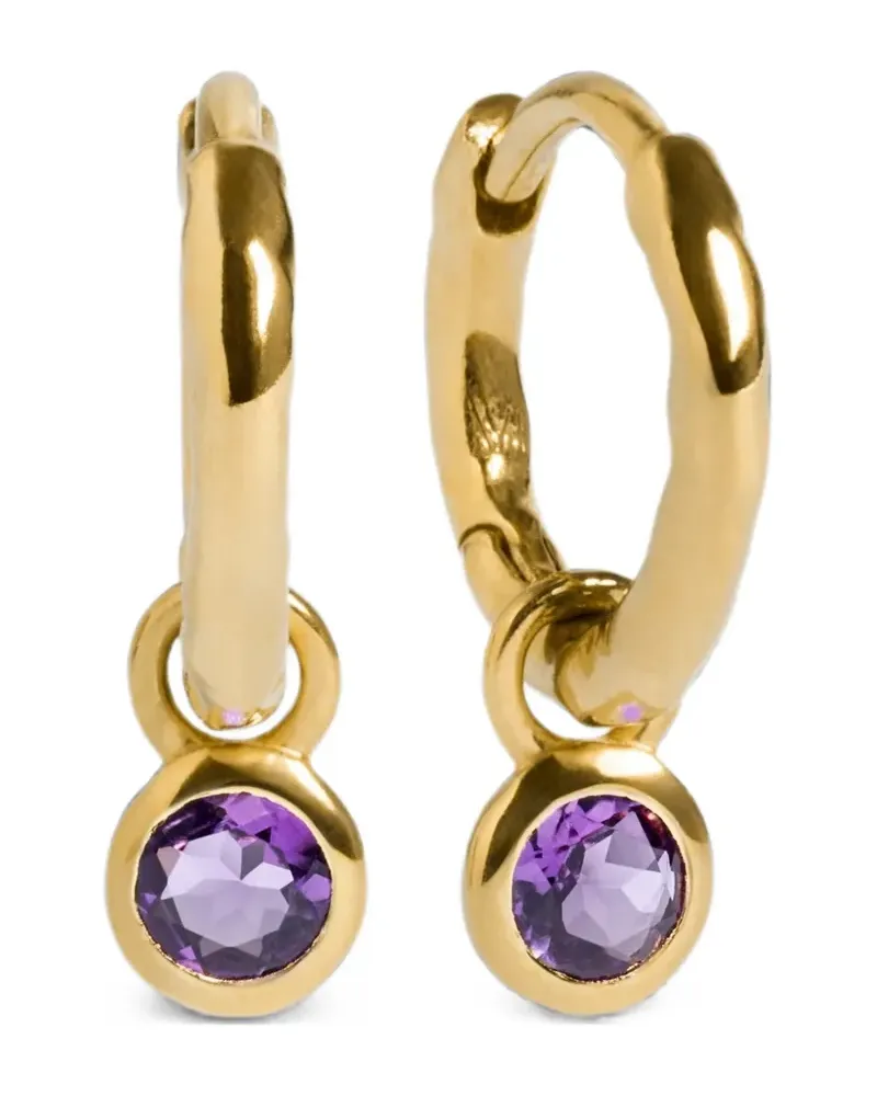 Monica Vinader Creolen mit Amethyst - Gold Gold